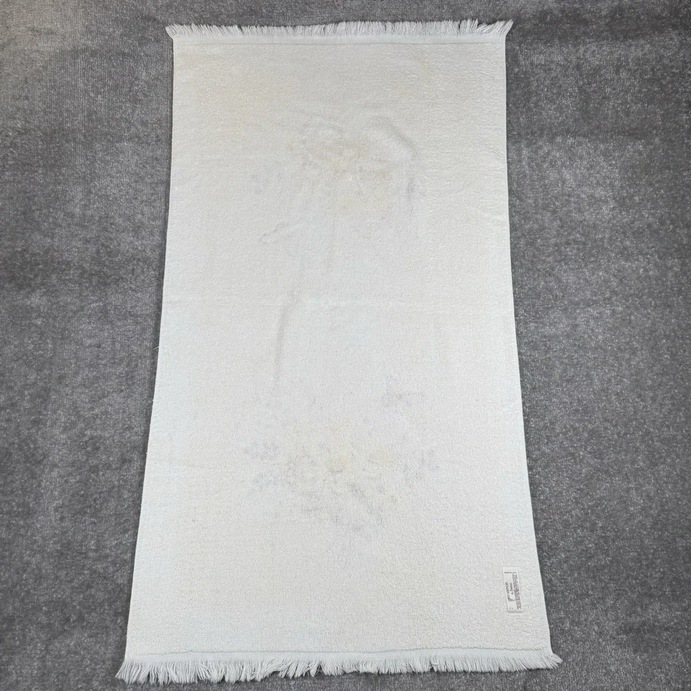 Vintage First Edition Franco‎ Bath Towel and Washcloth Floral USA